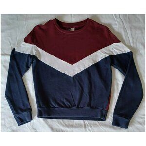 Chevron Maroon Dark Blue Sweatshirt